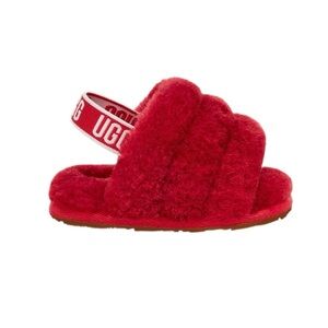 UGG Fluff Yea Red Infant Slides